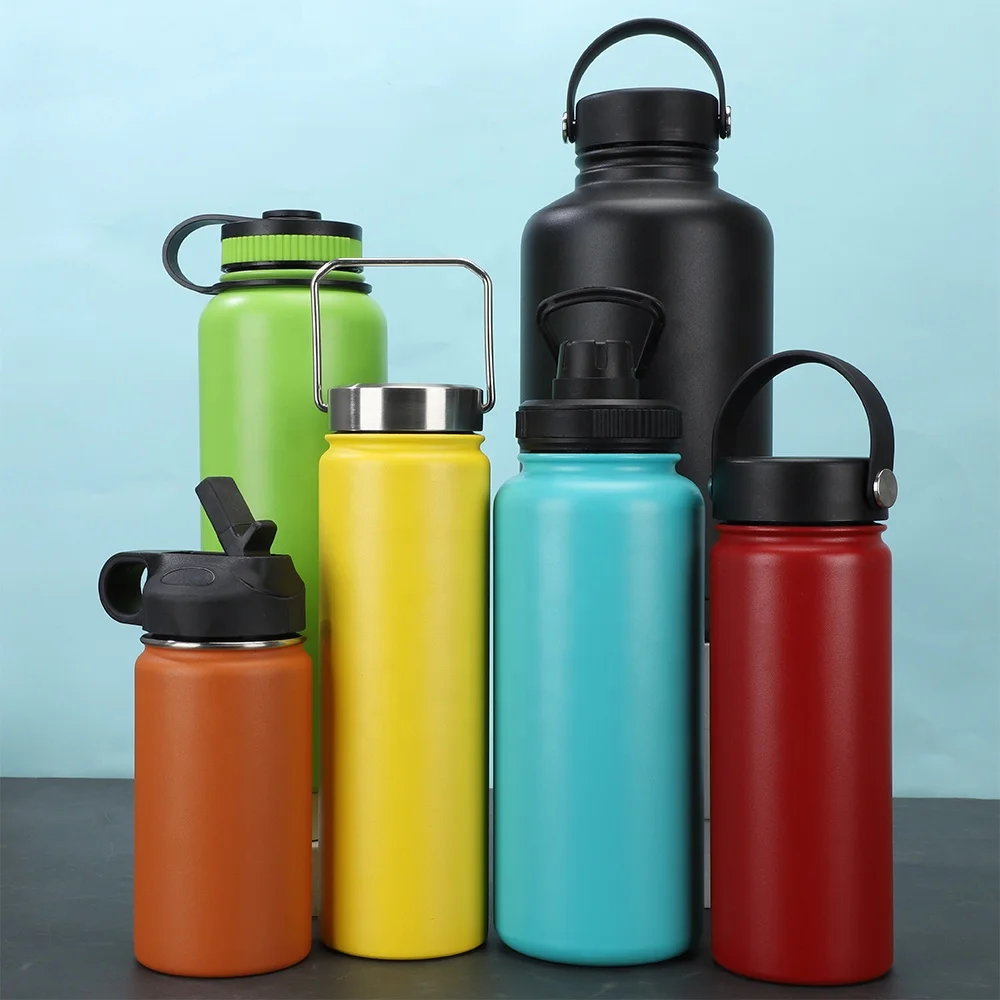  Готов к отправке логотип на заказ OEM bpa бесплатно порошковое покрытие 18/8 Изолированная Двойная Стенка из нержавеющей стали металлическая Спортивная бутылка для