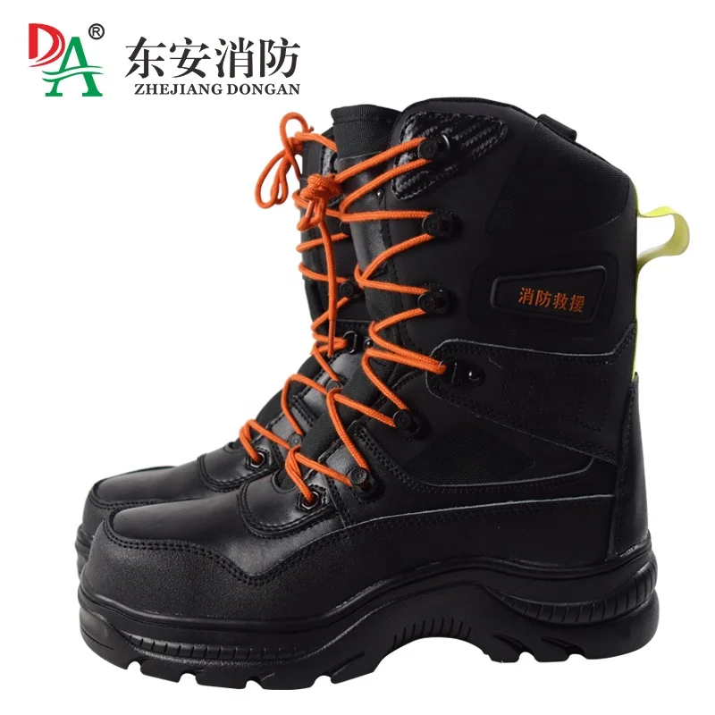 Fire Resistant Fire rescue Anti Puncture firefighter new leather boots