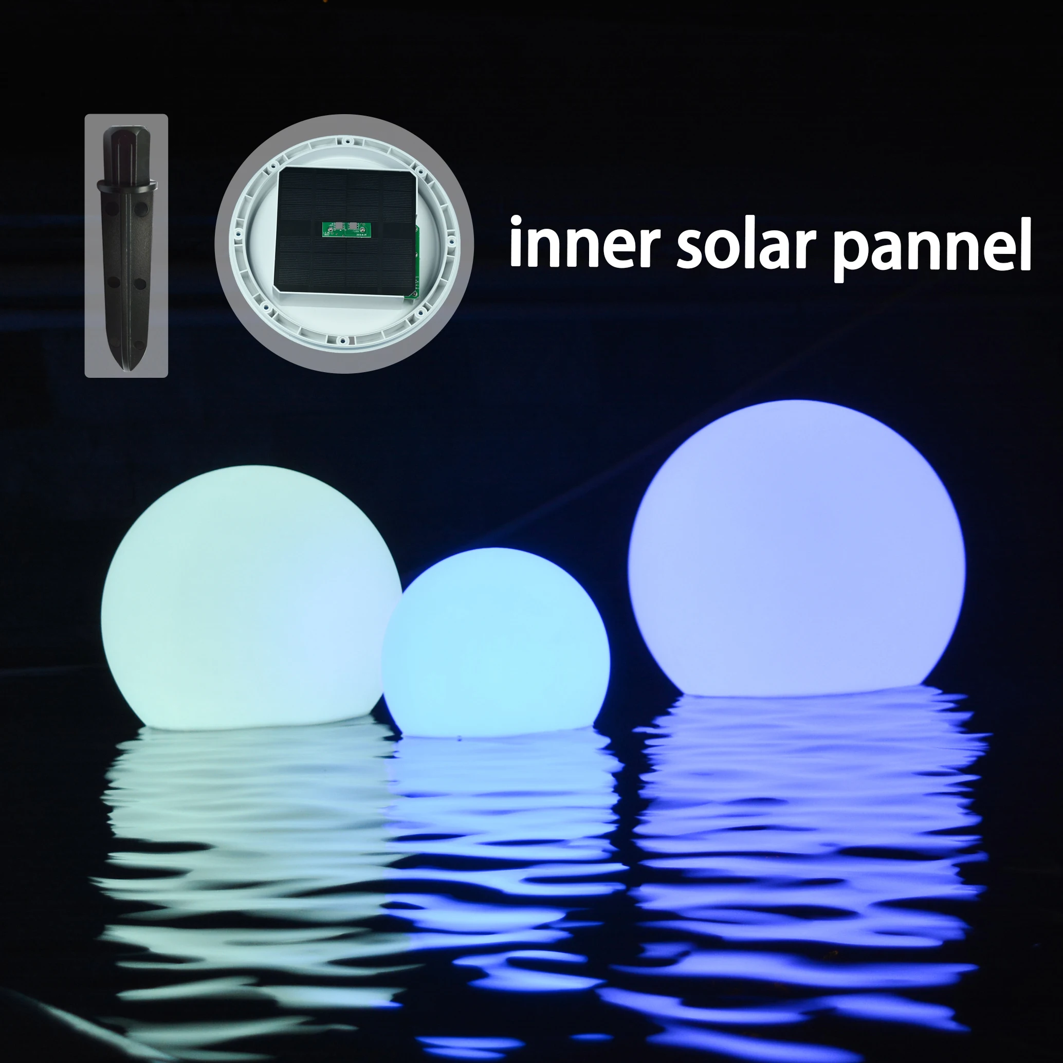 Bsci Custom Design Various Sizes Ip67 Waterproof Illuminated Swimming Pool Water Floating Ball Rgb Led Light Solar Energy Lamp