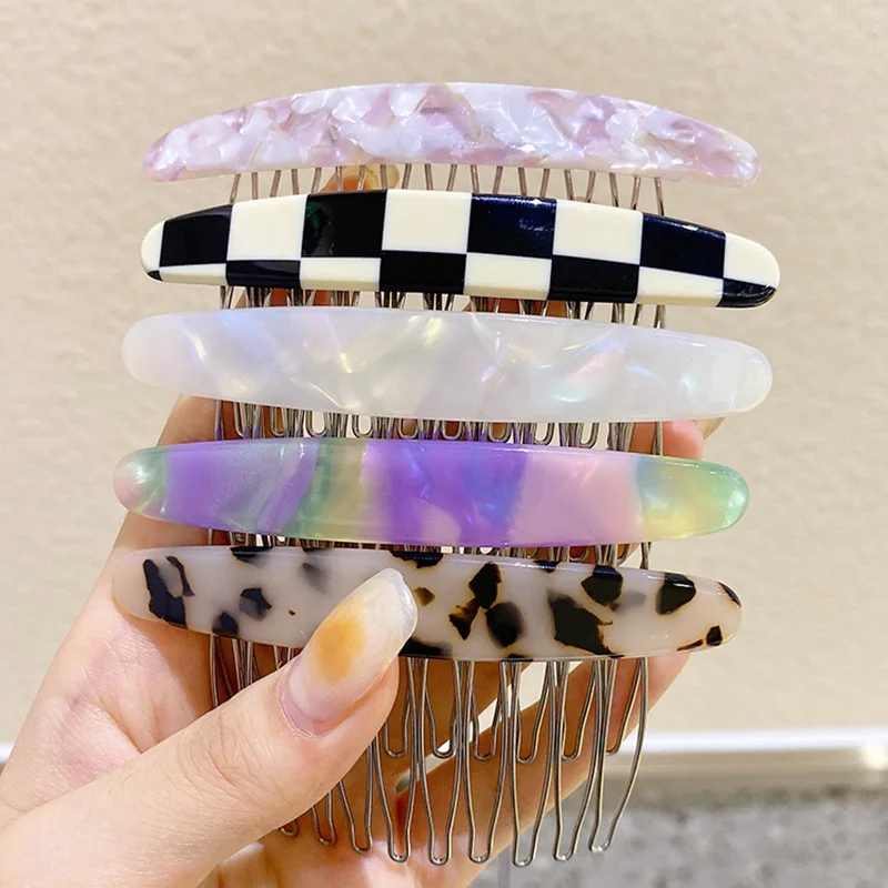 acetate hair comb decorative recycled plastic acetate private label combs  hair accessories