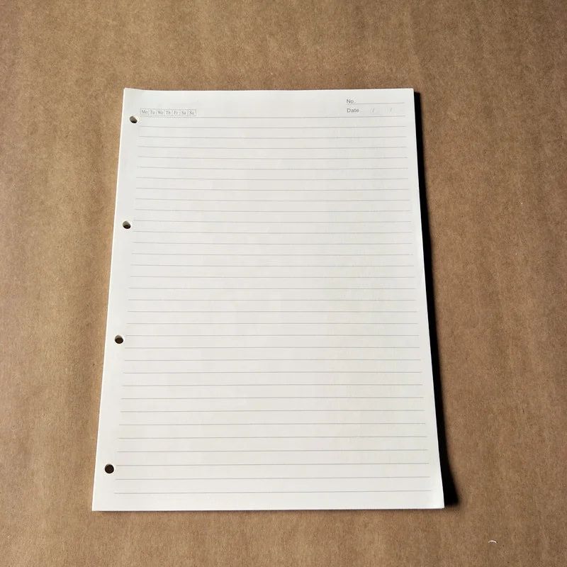 Single Color  A5 A6 A7 Planner Refills Inserts Filler Paper Pages for 6-Ring Binder Journal Dairy Daily Weekly Monthly Todo