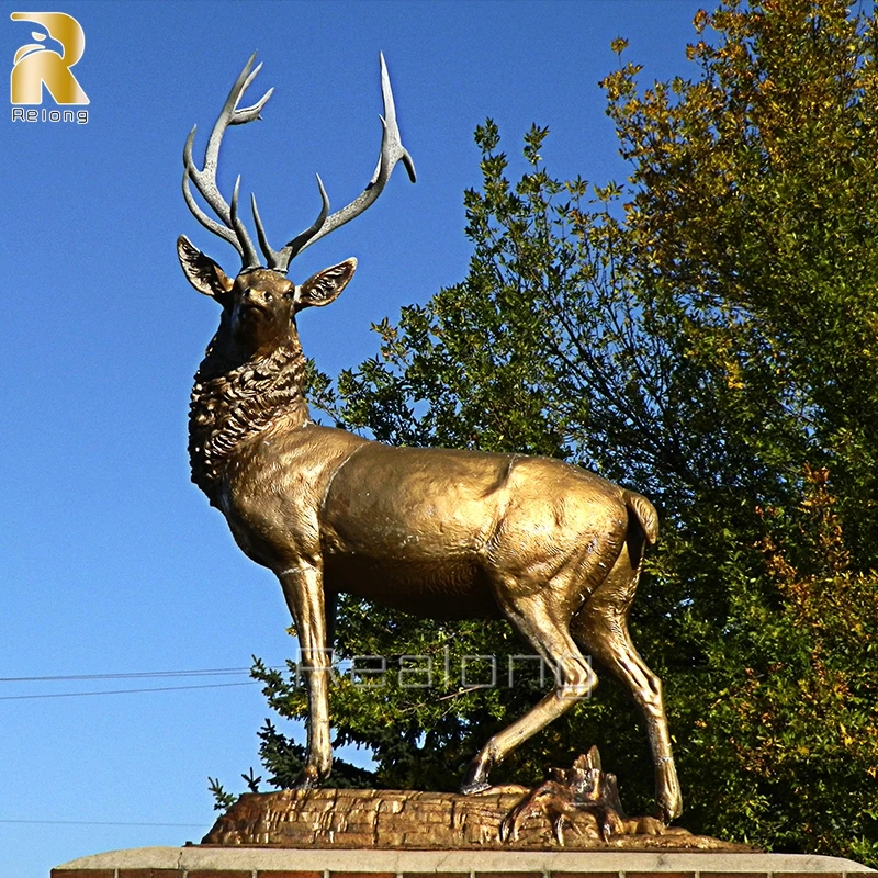Bronze Sculpture Life Size Animal Bronze Elk Statue Sculpture for Sale
