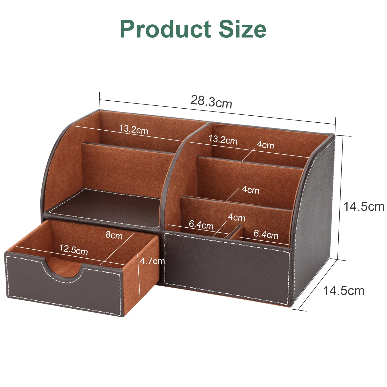 Home Accessories Leather Organizer Multifunction Leather Storage Boxes