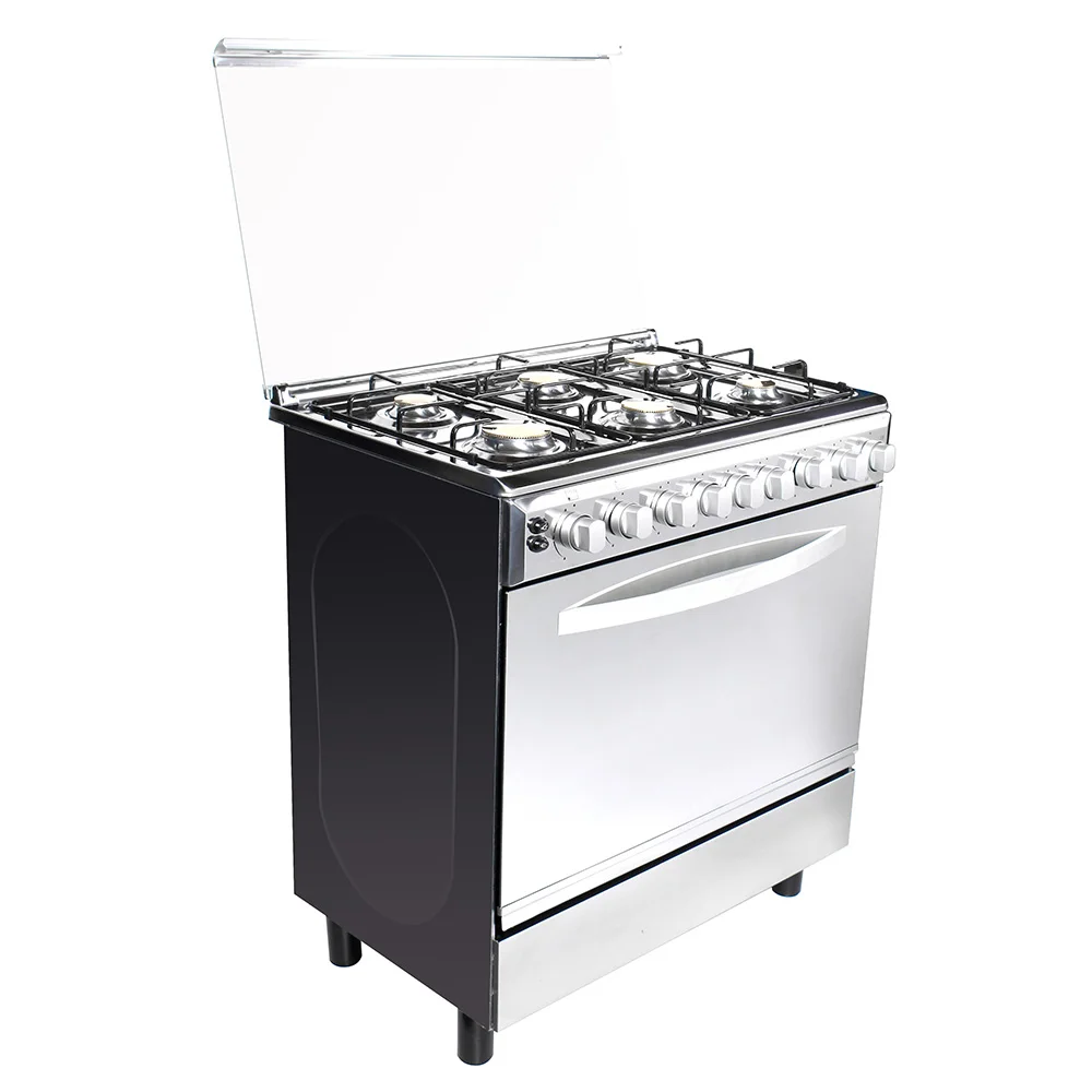 Газовая плита Xunda с духовкой, 6 горелок, газовые плиты из нержавеющей стали с духовкой и грилем