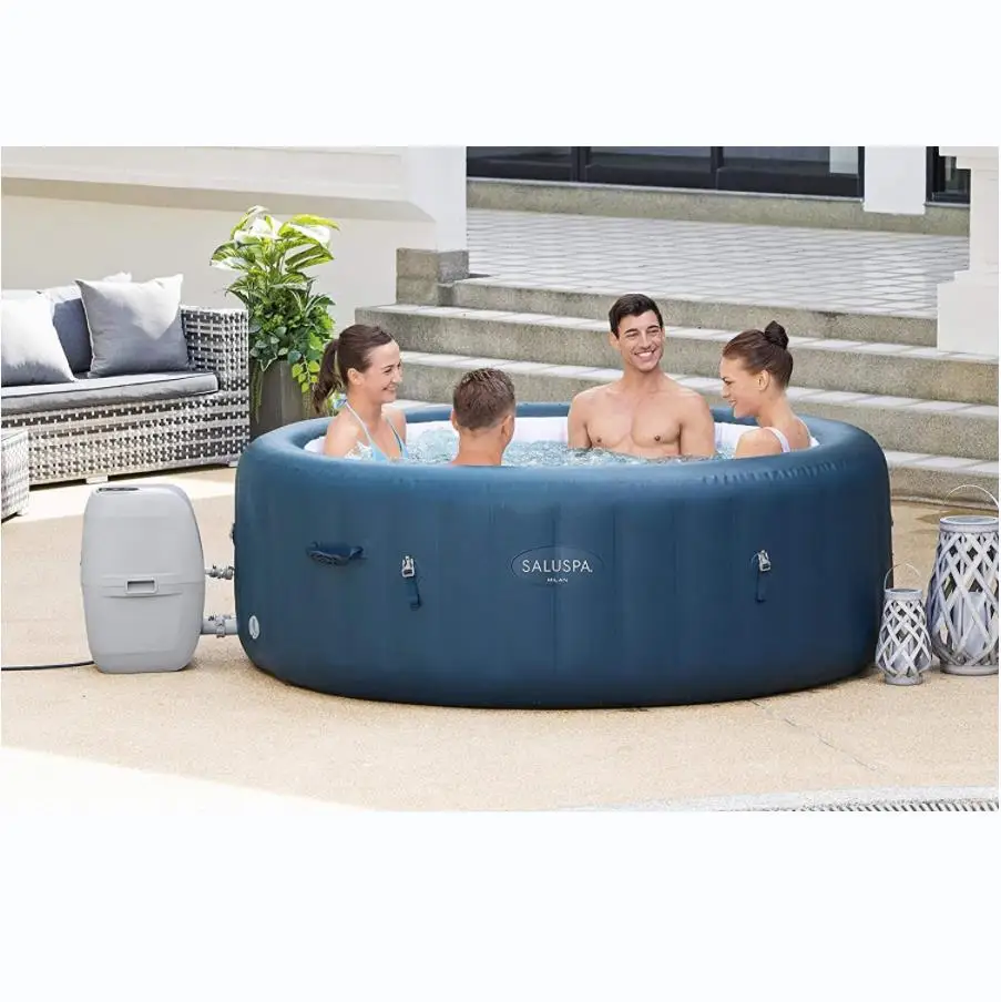 Air Jet Massage Drop Stitch Portable Inflatable Outdoor Square Spa Hot Tubs Spa