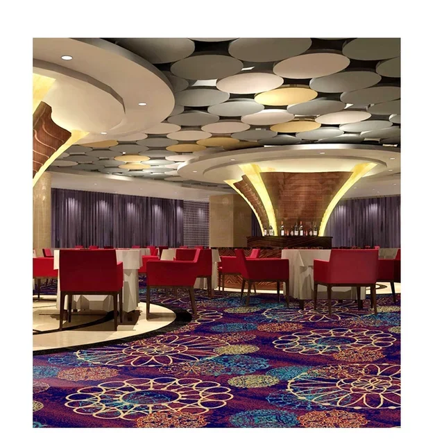 Luxury Golf Club Carpet Nylon Printed Carpet 5 Star Hotel Room Banquets Corridor  Casino Carpet