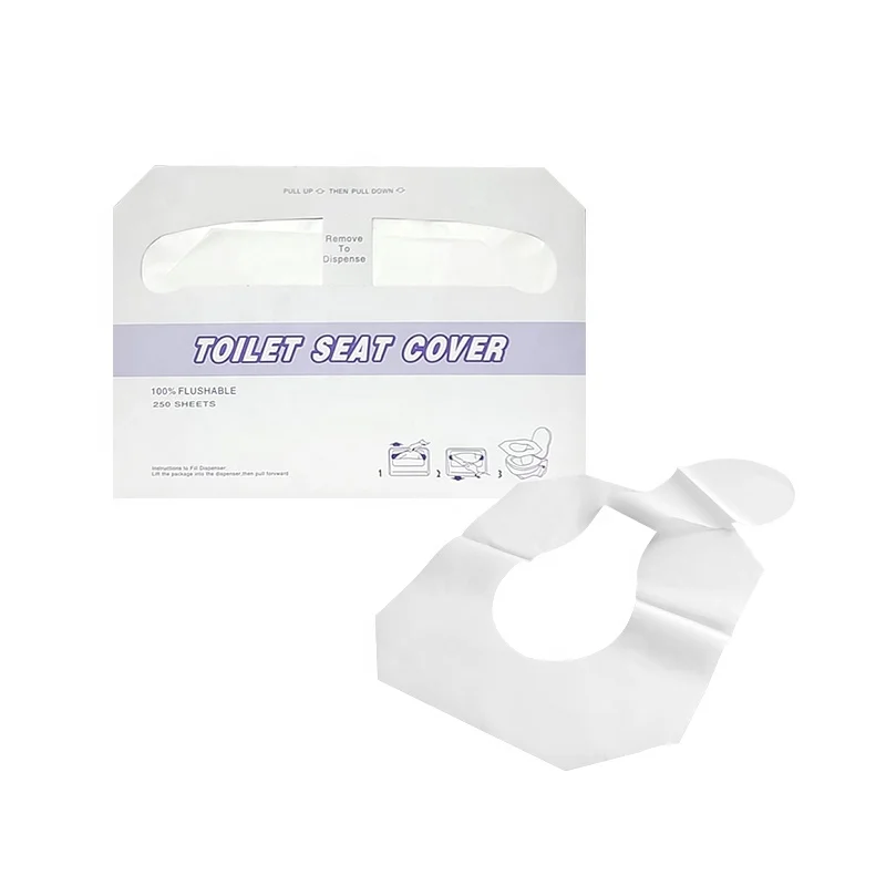 Eco-friendly disposable paper toilet seat covers 250 sheets pack