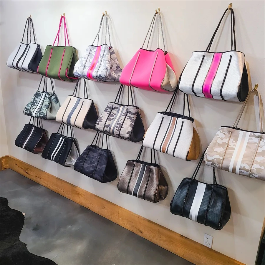 Summer Neoprene Multipurpose Beach Bag Tote with Inner Zipper Pocket