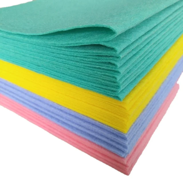 BSCI ISO9001 Reusable Needle Yellow Non-Woven Cleaning Cloth Viscose Woven Dish Cloth for Kitchen Floor Absorbent Multipurpose