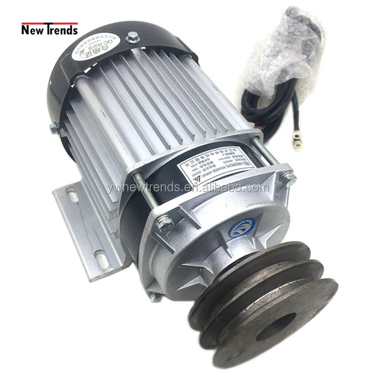 BM1418ZXF 350W 48V  Double Pulley Belt Drive DC Brushless Motor For Electric Tricycle Equipment Modification