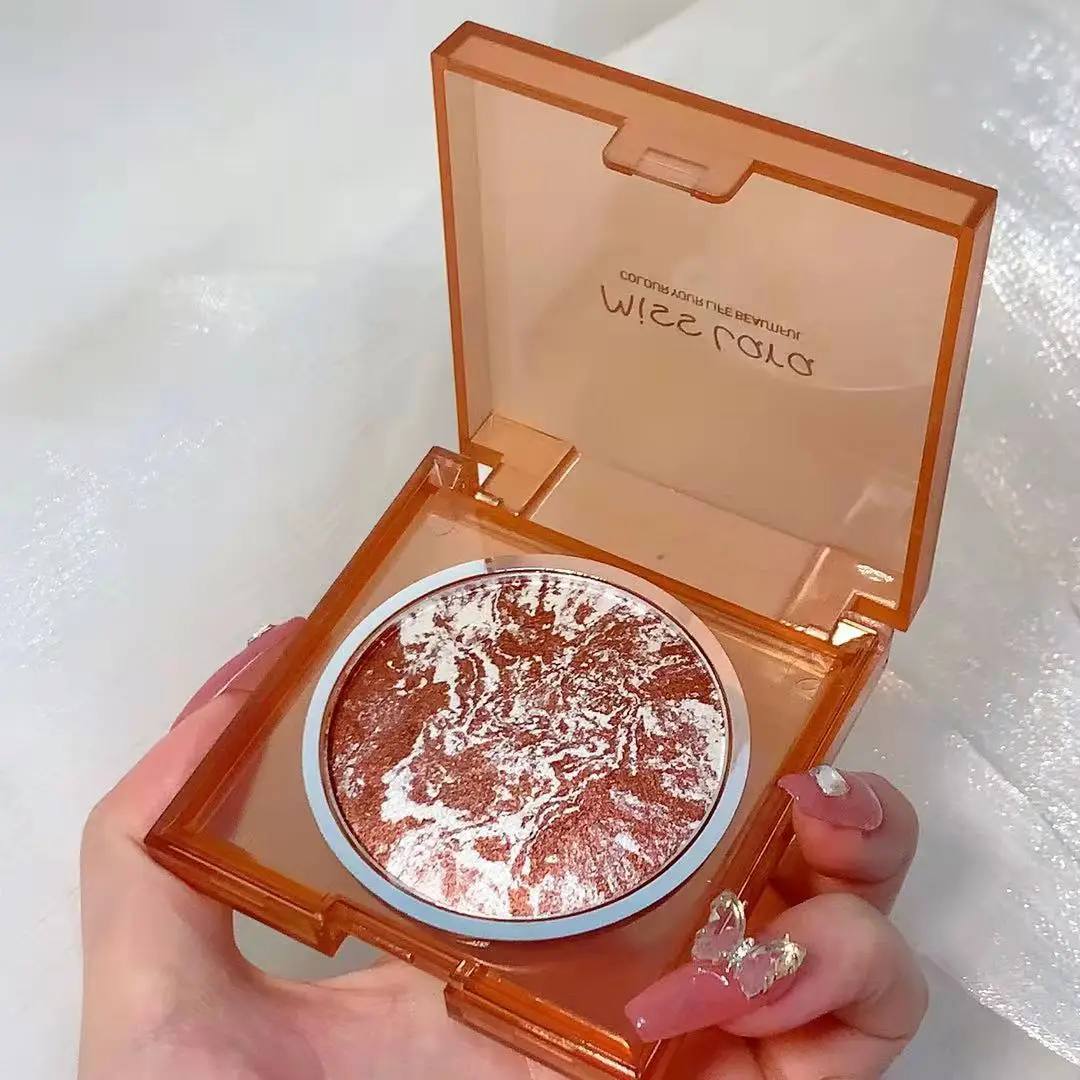 Private label 3 color highlighting powder powder to brighten the face glitter lasting waterproof custom logo maquillaje barato