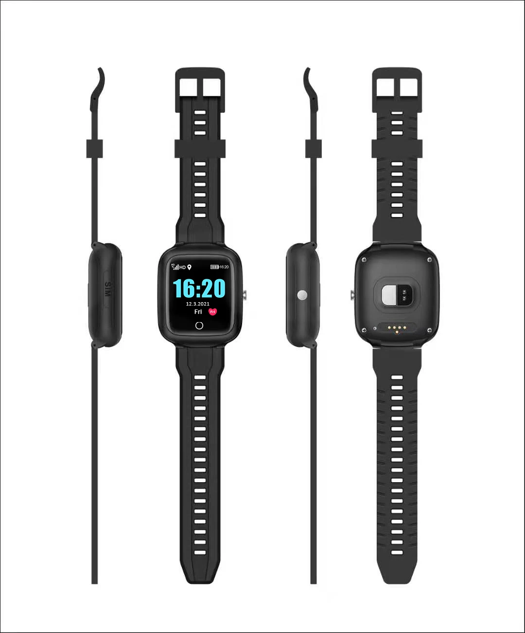 4G LTE Small GPS Tracking Chips Kids elderly gps Tracker Watch With SOS Button and Mobile APP