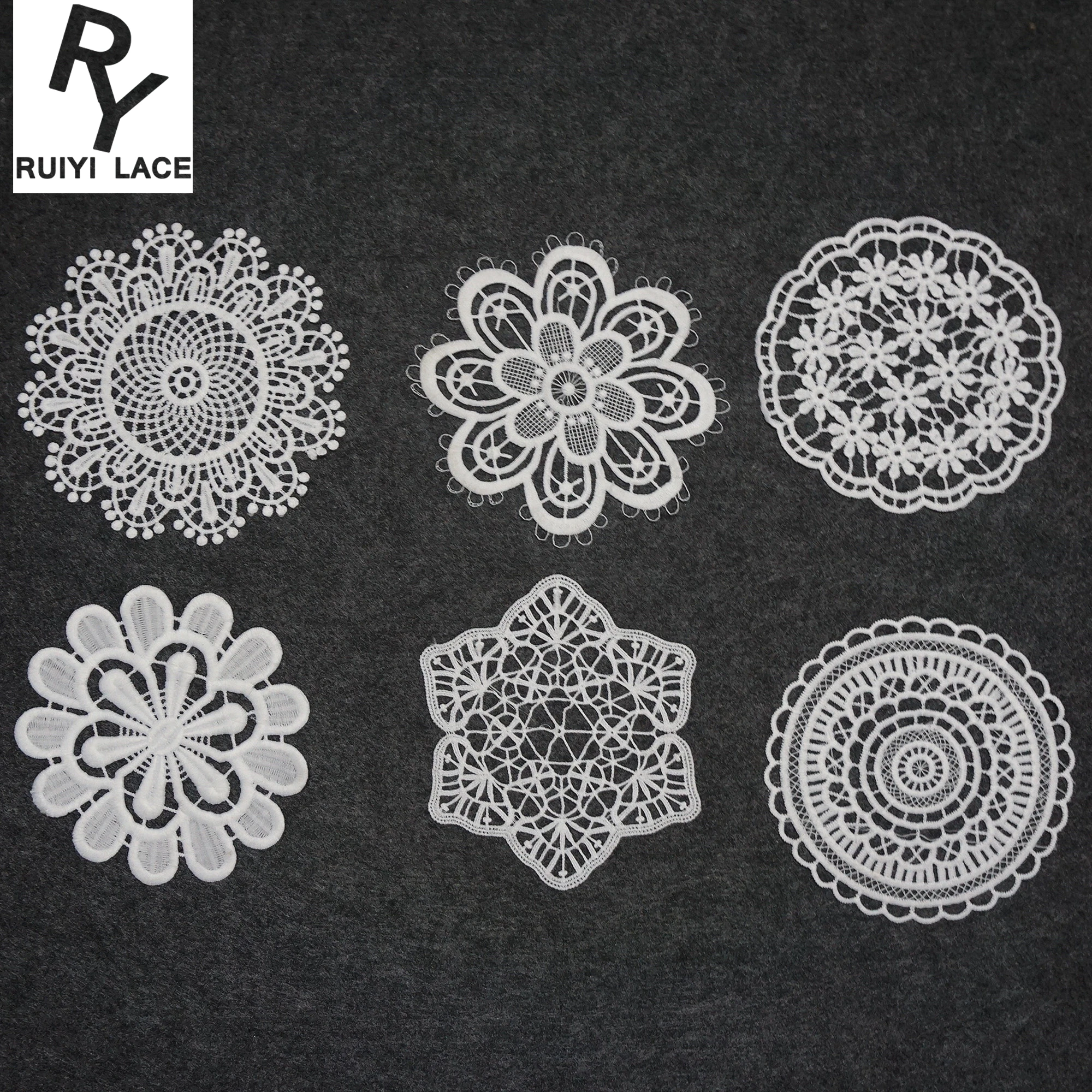 
Wholesale Embroidery Lace Crochet Flower Patch,Fashion Bridal Neck Lace Applique 