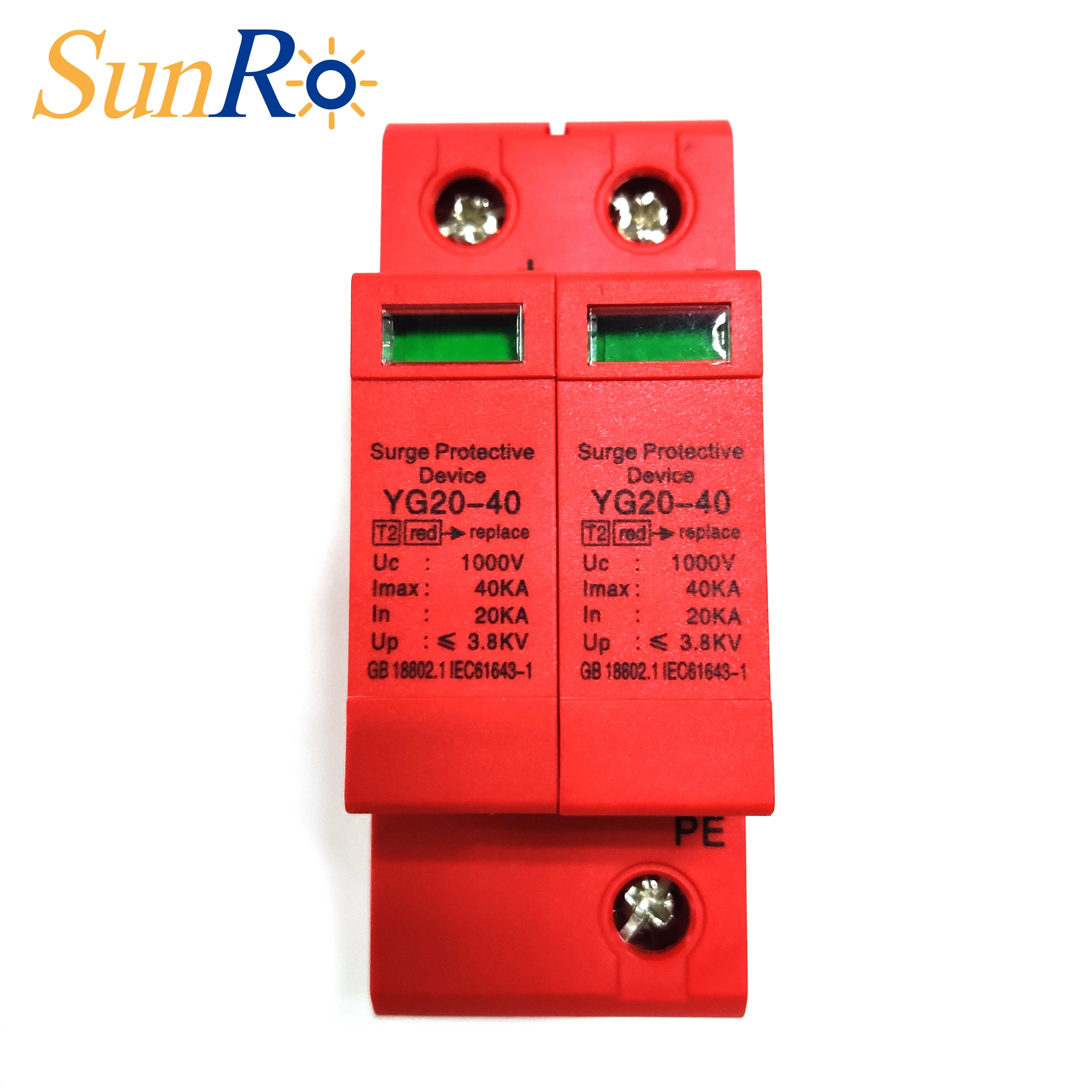 SunRo Solar PV 1000V 20-40KA Surge Arrester Device solar surge protector ac pv spd DC