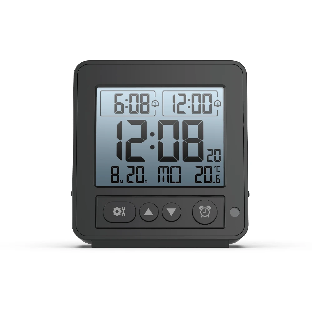 RCC alarm clock wireless indoor outdoor sensor radio controlled clock with sun rise set time moon