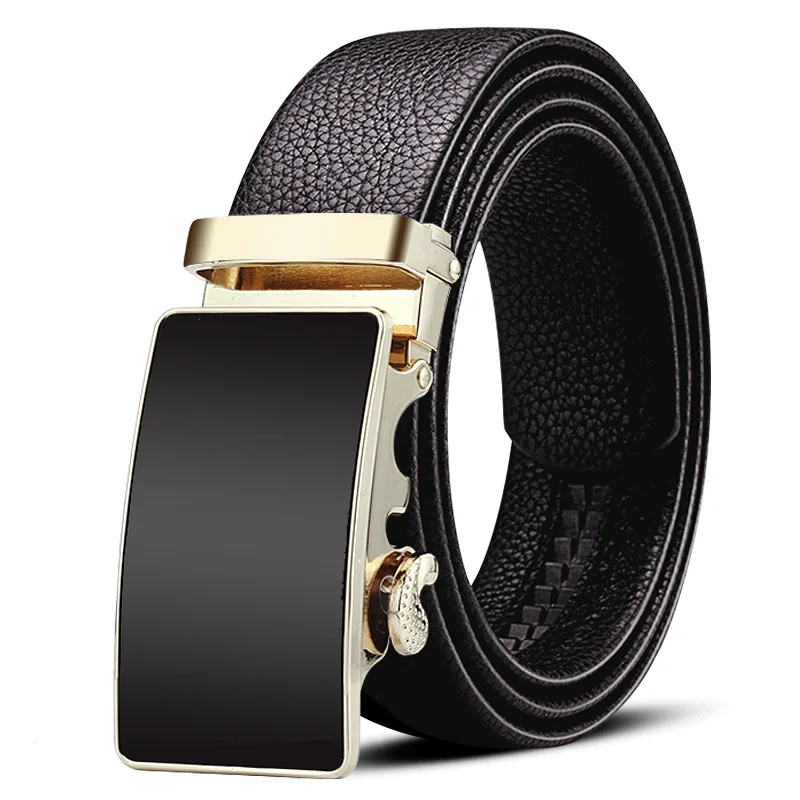 Manufacturer Custom Cheap Gold Buckles Leather Belts Mens 100% Genuine Leather