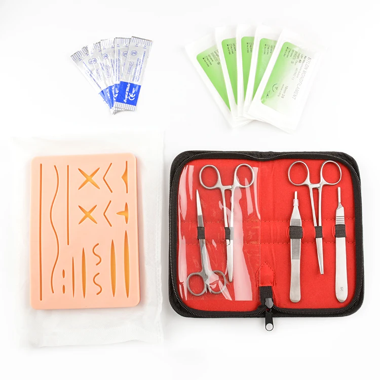 Medical Skin Training Model Artificial Skin Suture Practice Silicone Suture Pad Practice Kit