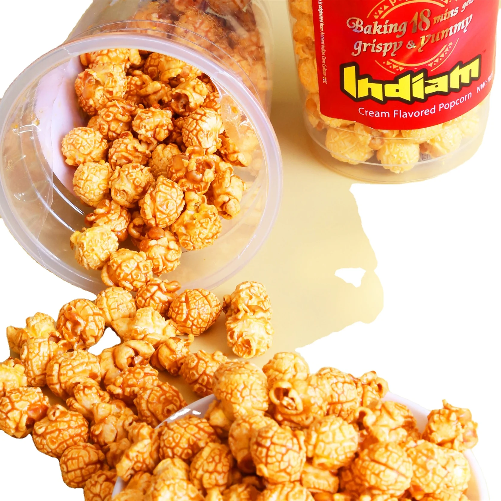 Chinese popular snacks low calorie healthy popcorn factory directly sales non-fried puffed food