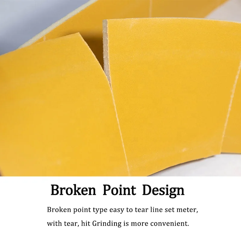 AOZHONG Factory Yellow Abrasive Sanding Sponge Roll 115MM*25M Abrasive Paper Foam Roll