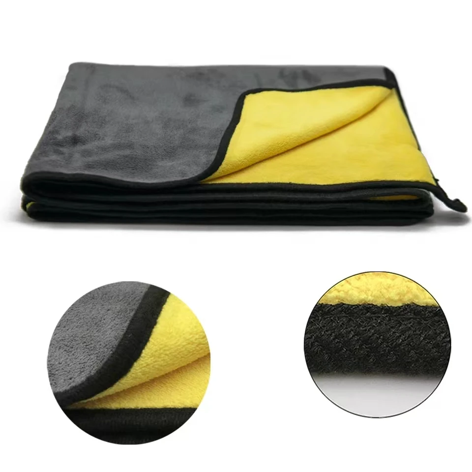 Absorbent Soft Fiber Quick-drying Car Towels Cleaning Drying Towel for Car Accessories Glass Free Samples Microfiber Sustainable