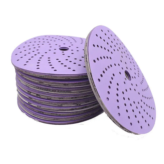 125mm purple diamond adhesive sandpaper 150mm disc sanding abrasive disco sander paper