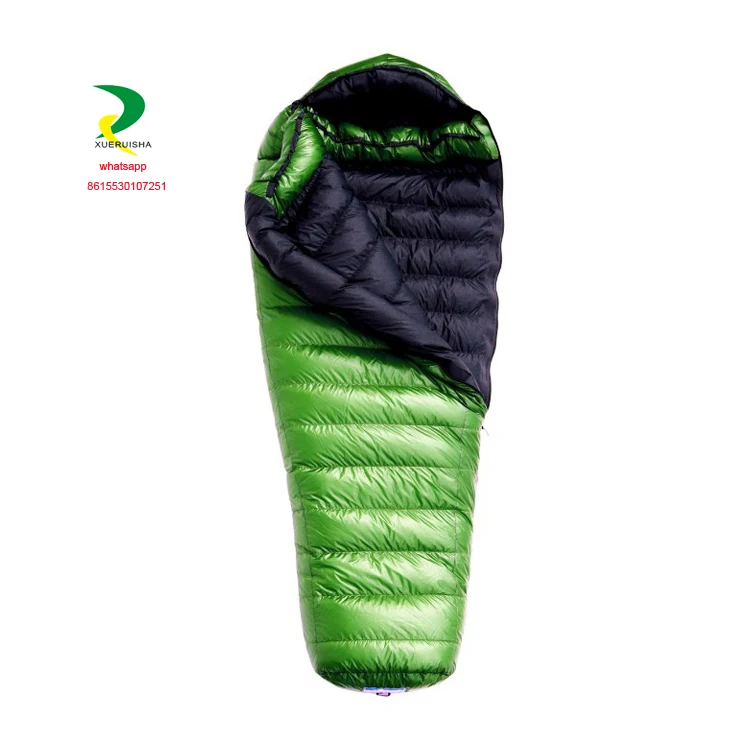 
top seller national heated rip stop good quality extra wide and long 95% duck down goose custom sleeping bag for extreme cold 