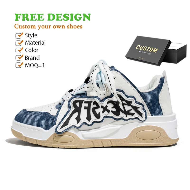 Wholesale China Manufacturer Custom Shoe Design Services Shoes for Ready to Custom for Sneaker Brand Chunky Skateboarding Shoes