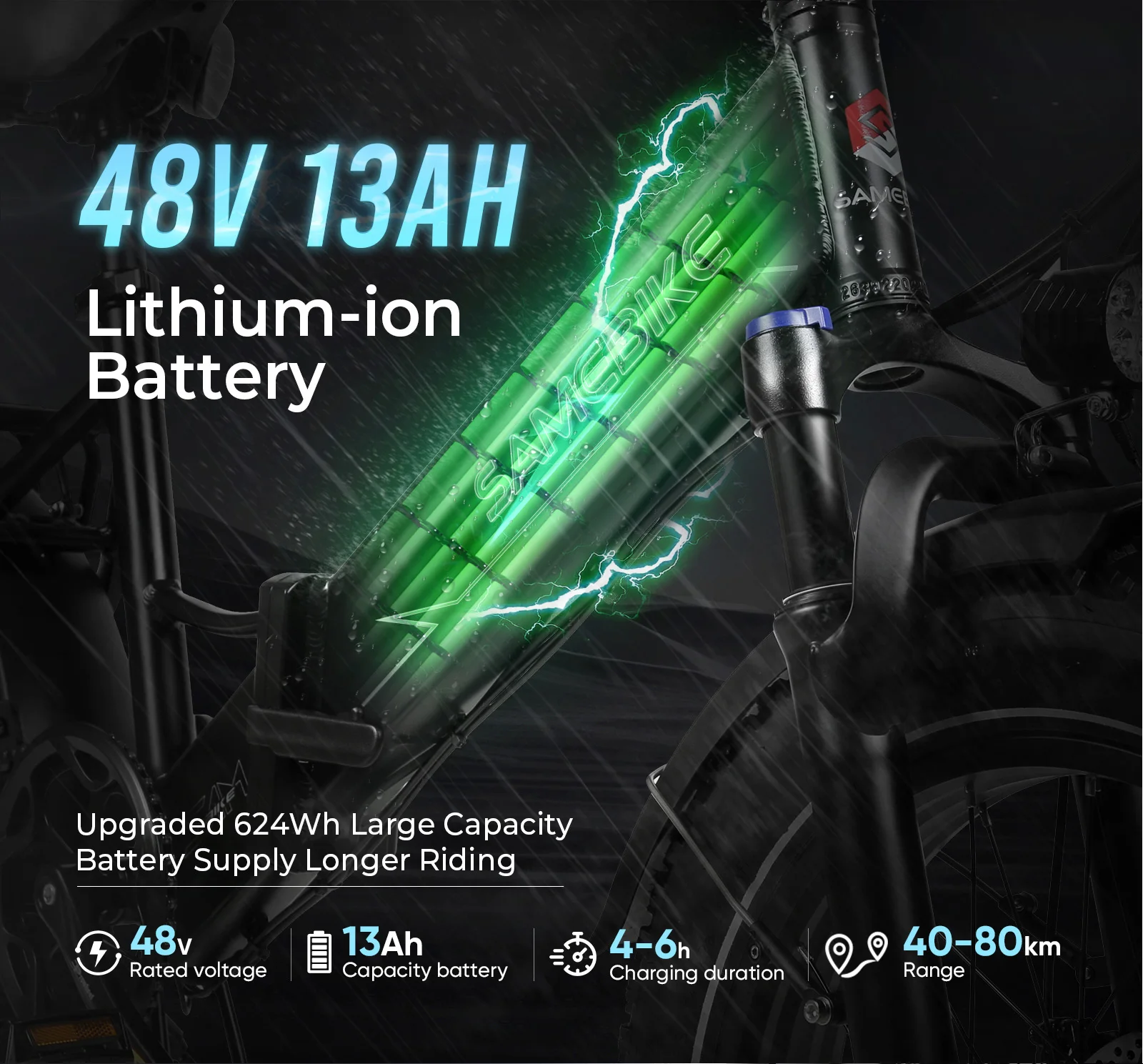 New arrive SAMEBIKE 40km/h 750W 48V 13ah folding fat tire suspension fat tire foldable ebike for adults electrical bike