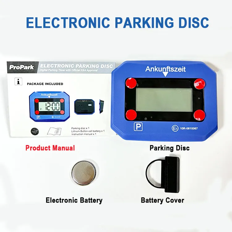 Sos Signal Electronic Auto Parking Disc Automatic Parking Timer Parking Meter With E Mark Certification