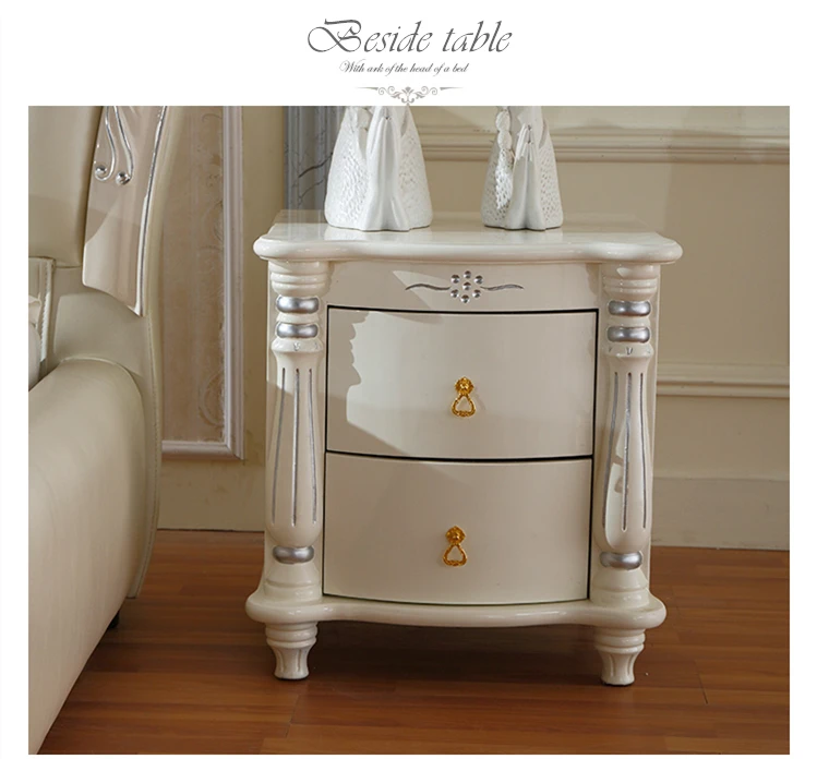 Роскошная мебель для спальни в европейском стиле, антикварные однотонные кровати большого размера из натуральной кожи для отеля