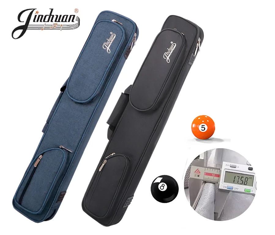 Basic model can be customized simple 7 hole 3*4 waterproof fabric portable portable snooker cue bag soft billiard cue case