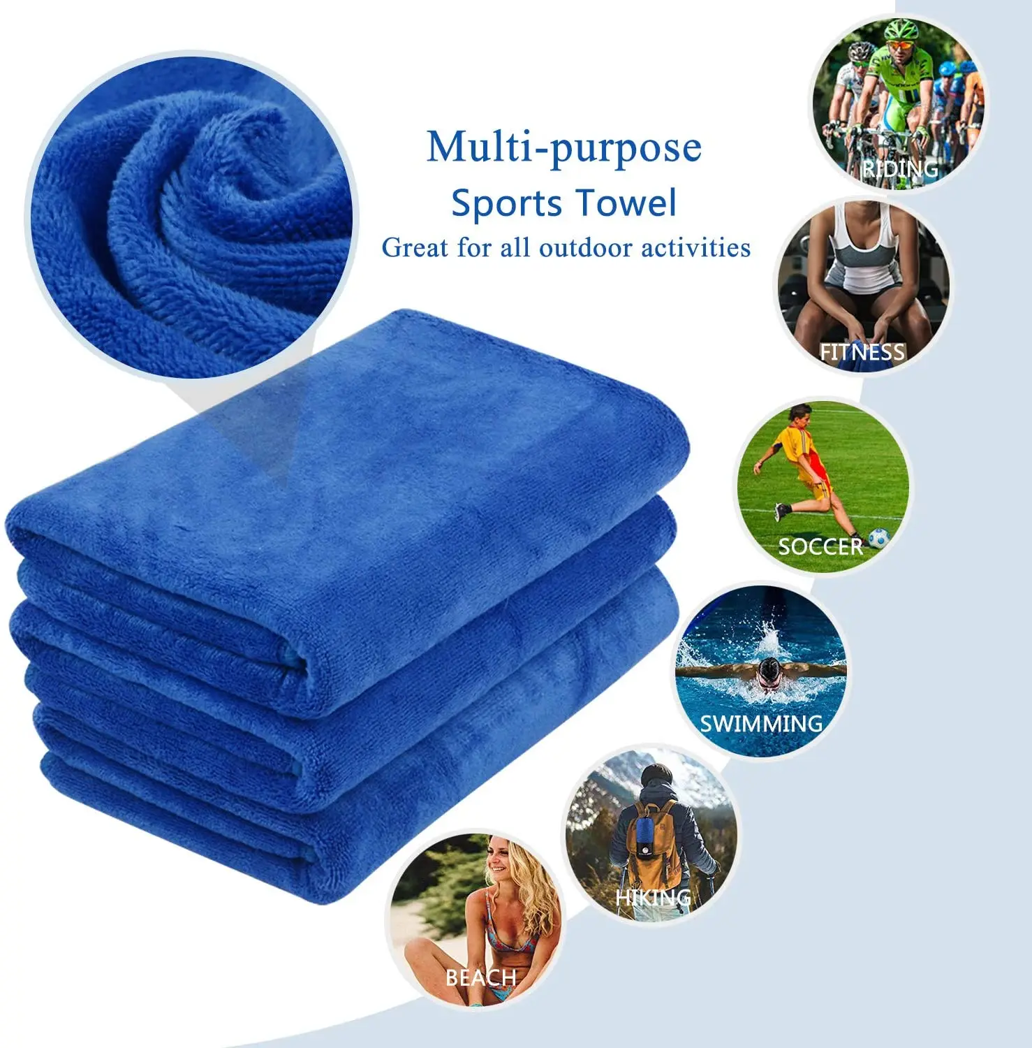Wholesale  Microfibre Fast Dry Sport Gym Towel With Logo Custom