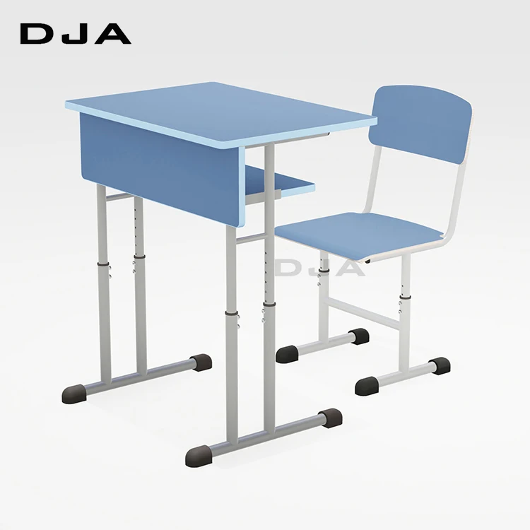 Adjustable wooden student studying and meeting chairs with table at school color optional desk chair sets