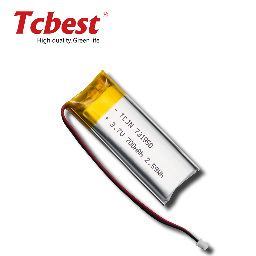 Wholesale Customization Mylion Lipo 3.7V 700mAh 731950 Rechargeable Lithium polymer battery lipo Battery Consumer Electronics