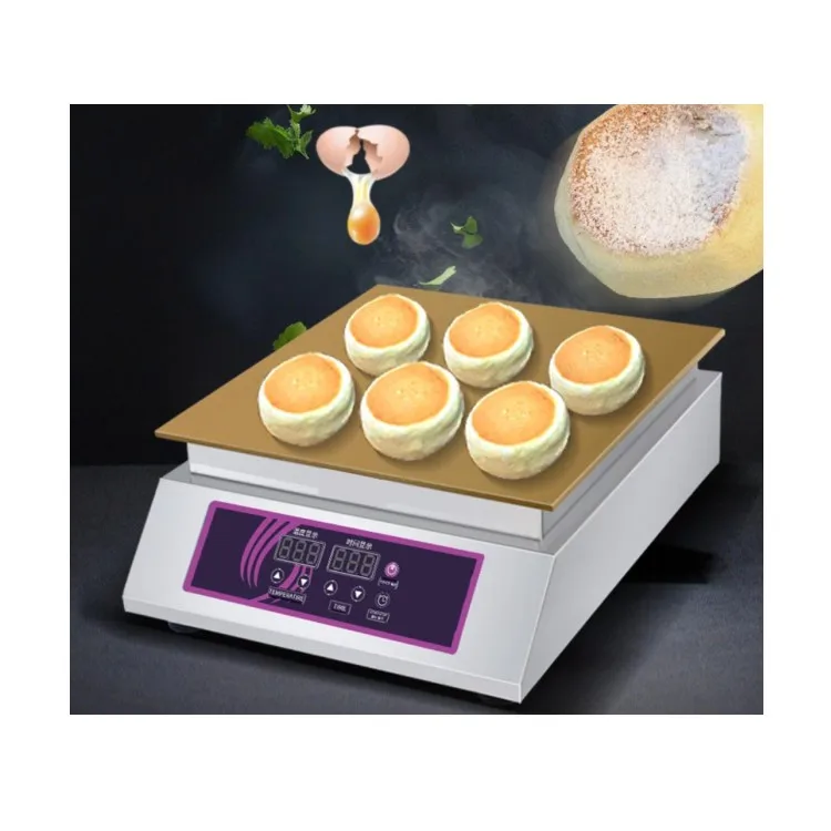 Commercial Double-Head Souffle Cake & Pancake Machine All-Copper Gong Burning Internet Famous Temperature Control Snack Stall
