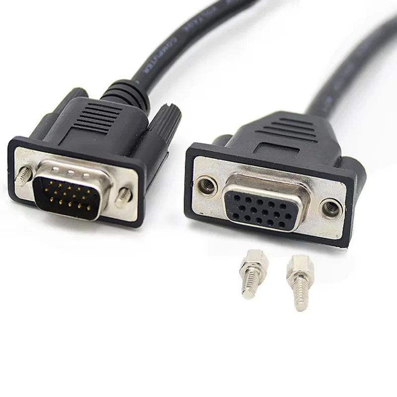 Удлинительный Кабель vga штекер к гнезду 3 + 6 HD соединение кабеля с гнездовой лентой подвижная гайка фиксируется