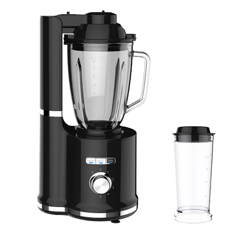 Electric Vacuum Blender with 1500ML Glass Blendeing Jar and BPA free 800ML Plastic Storage Jar Powerful 500W Mixer