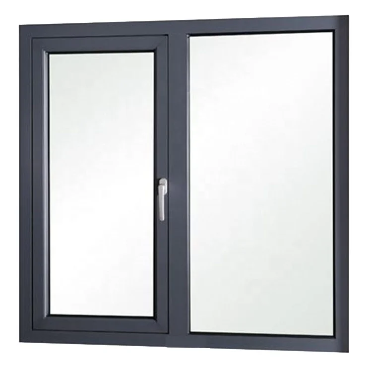 Hot Sale China Factory Grey Aluminum Windows Double Glazed Window