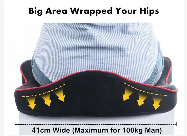 Coccyx Cushion Seat Cushion for Office Chair Cushions Sitting Pads Memory Foam Support for Office Chair Wheelchair Car Home