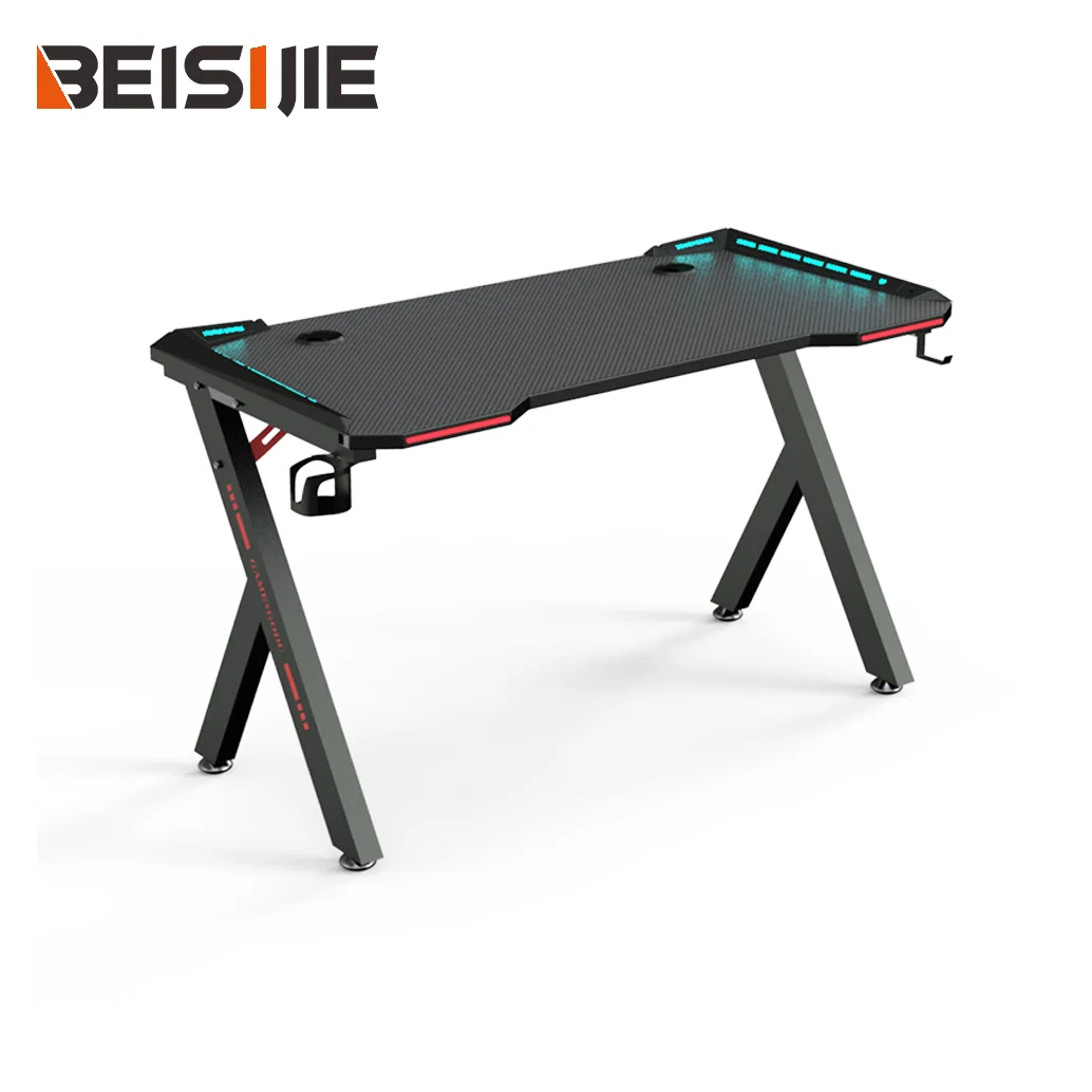 BESIJIE Hot sell black color USB hub RGB multi colors remote control gaming pc game desk