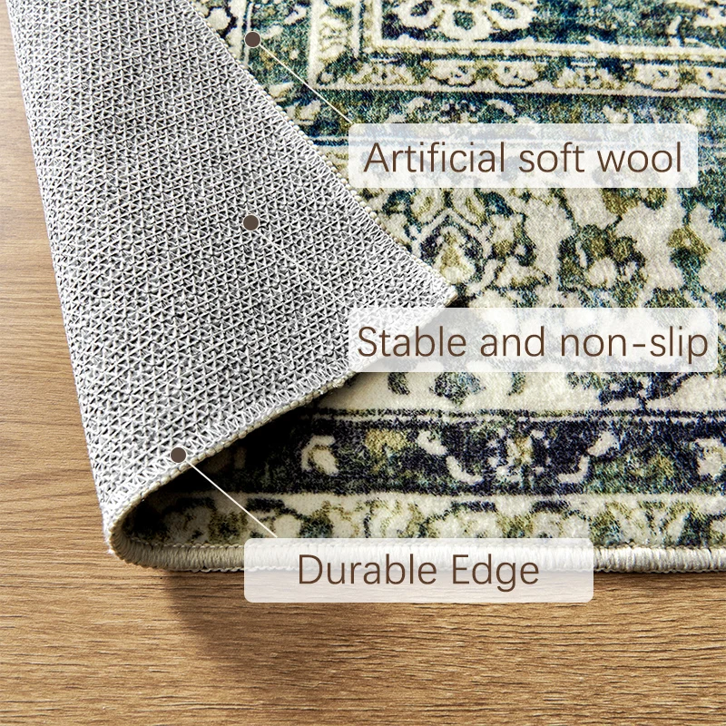 machine washable Vintage Rug Indoor Floor Cover Print Distressed Carpet Brick  Kitchen Living Room Bedroom Dining Room