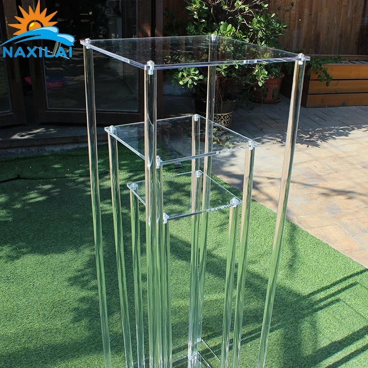 NAXILAI Laser Cut Acrylic Flower Stand Wedding Centerpieces Flower Stand Crystal Wedding Flower Stand Centerpieces