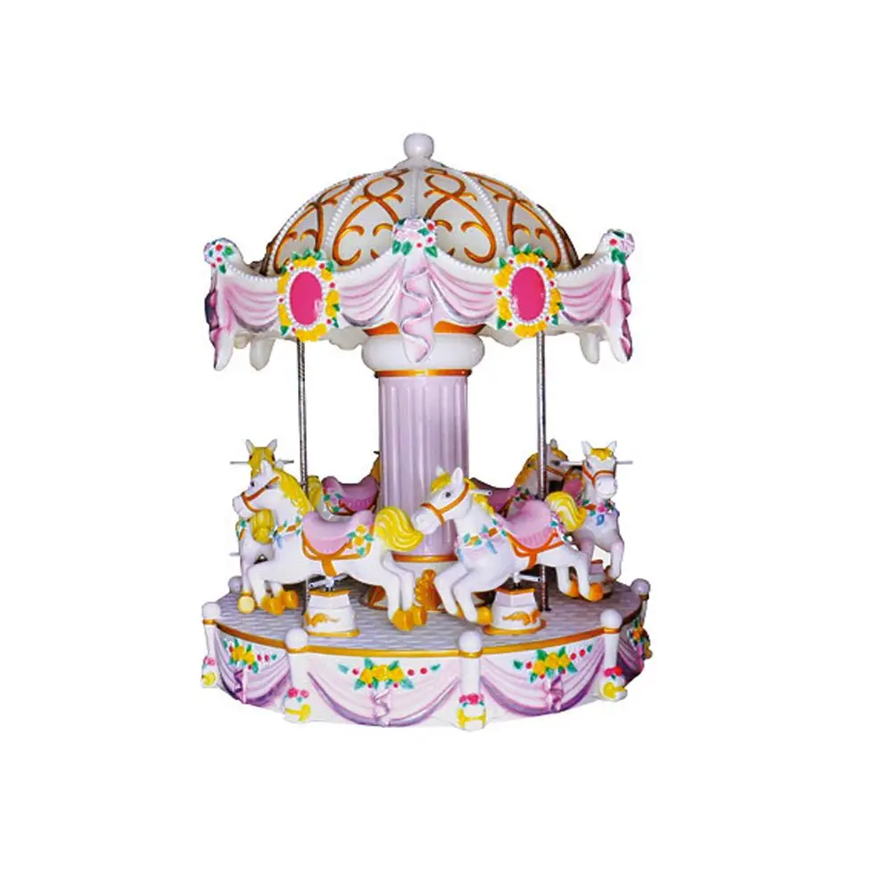 Attraction 6 Seats Kiddie Loyal Carousel Children Shopping Arcade Amusement Park Rides Carousel Horse For Sale