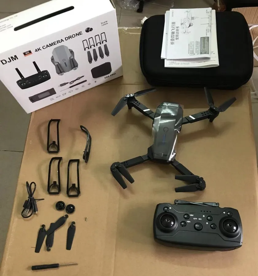 2023 Hot sale hand controlled E88 Cheapest drone 4k HD Dual Optical flow camera  Storage Bag Color Box dron 4k Beginner Drone