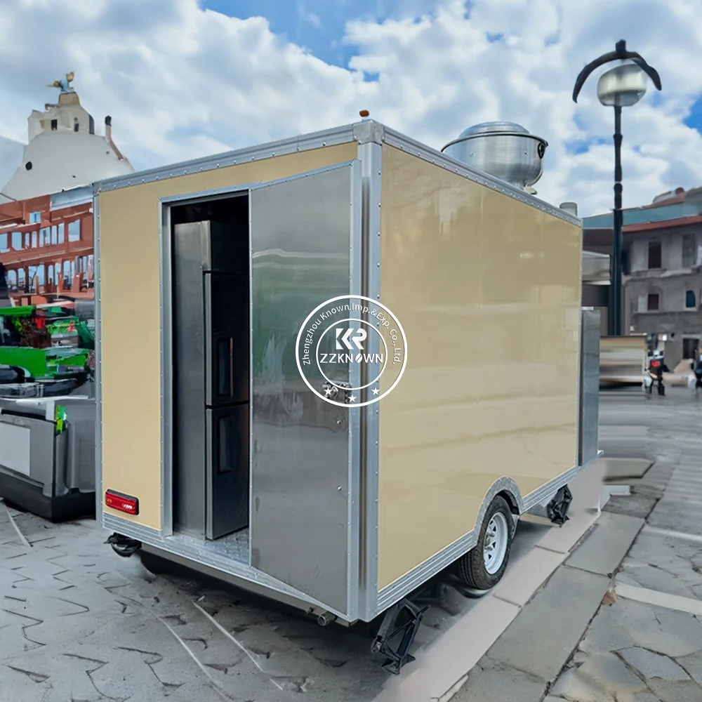 Custom Mobile Food Van Cart Concession Food Trailer with Fully Equipped Food Truck Trailer DOT Approved for Sale