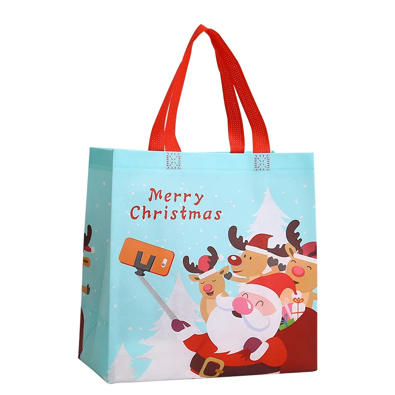 Wholesale Gift Bags Non Woven Degradable Promotional Christmas Shopping Bag