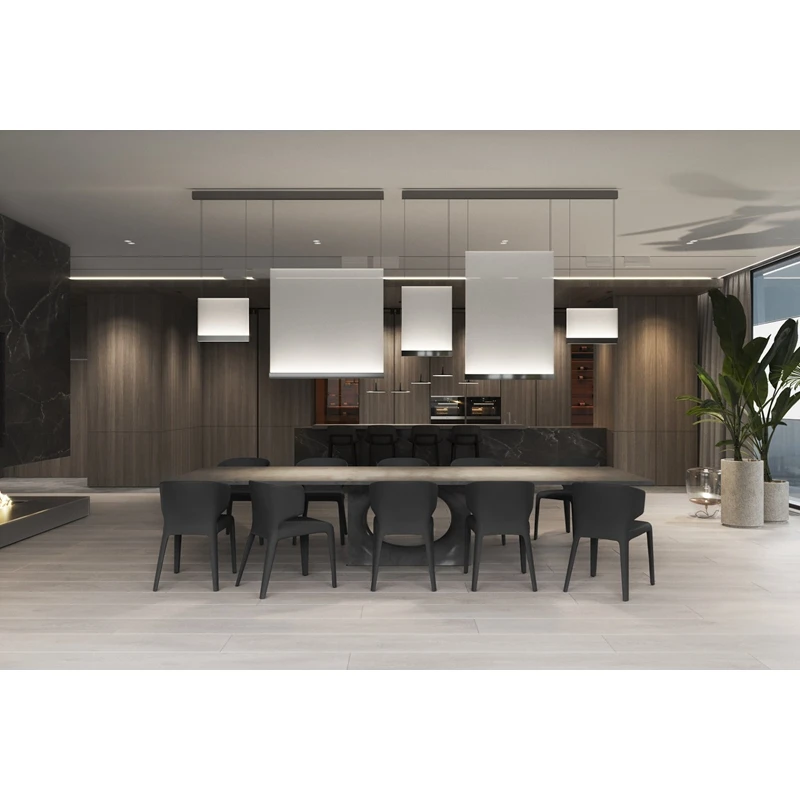 Luxury Hotel Apartment MDF Plywood Walnut Veneer Furniture Set