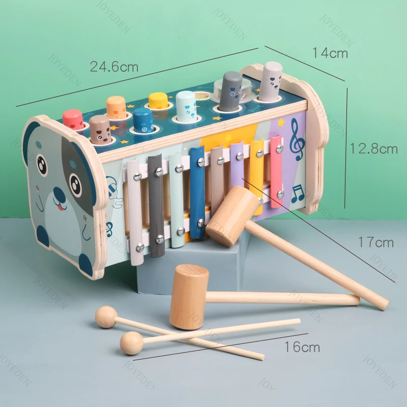 New style colorful indoor game Baby Educational wooden whack-a-mole toys with music for kids