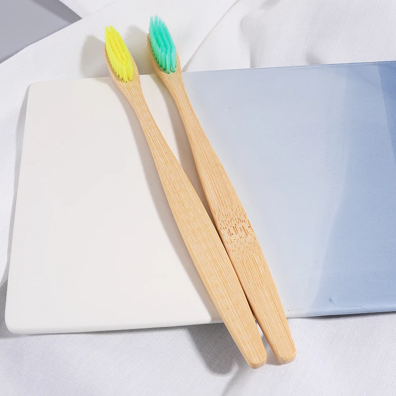 10pcs pack set reusable bamboo toothbrush custom Biodegradable toothbrush