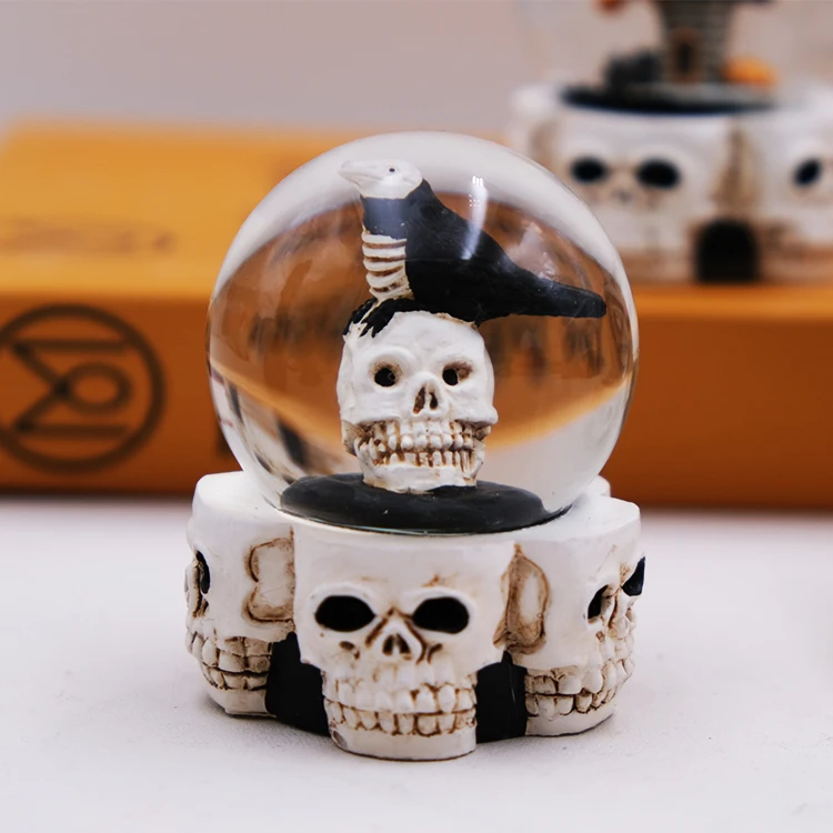Factory Direct Selling High Quality hand painted polished Halloween Accessories Resin Globe For Festival Decoration